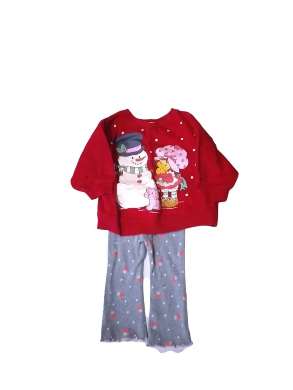 Strawberry Shortcake 2 Piece Baby Outfit 12 Months Sweatshirt/Pants Snowman